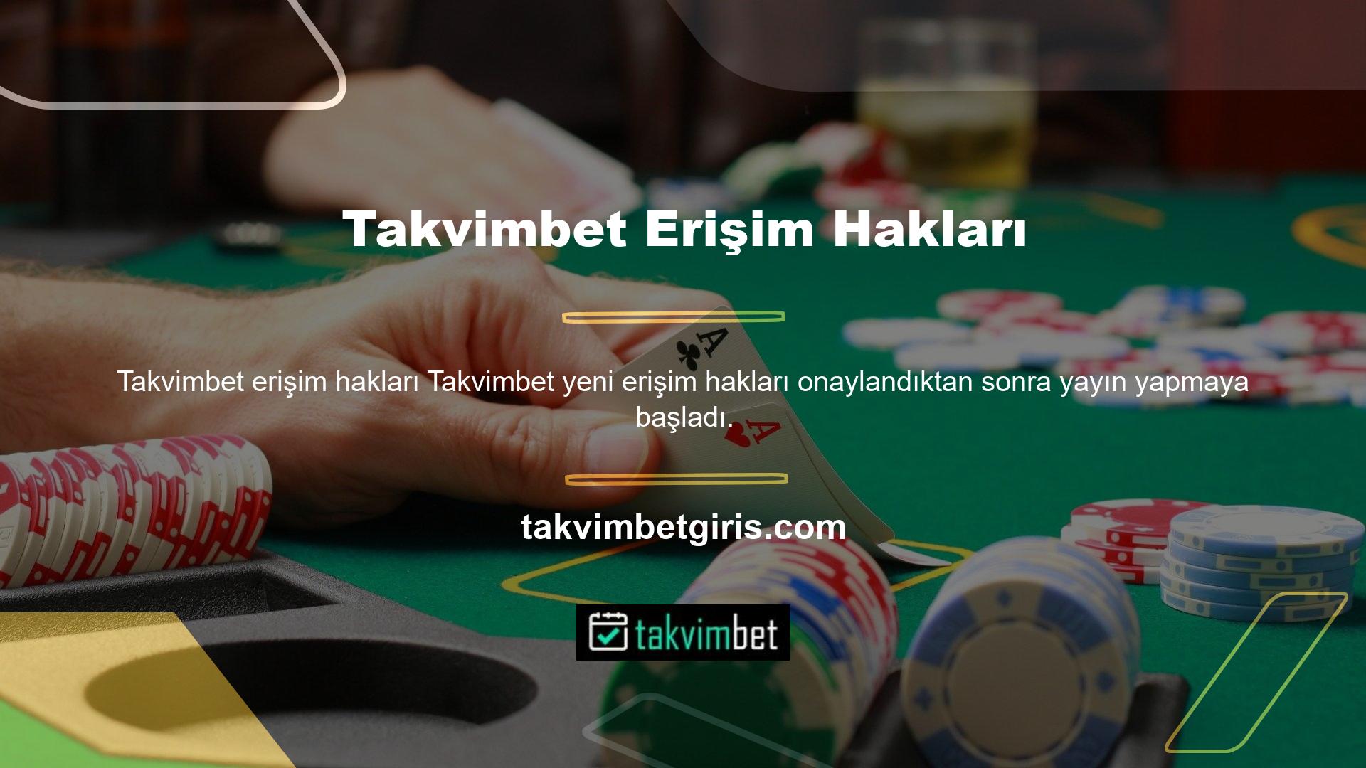 İstediğiniz kadar Takvimbet casino oyunu oynayabilirsiniz! Canlı casinolar ve casino oyunları, oyuncuları gerçek bayilerle birleştiren canlı bir bahis programının bir parçasıdır