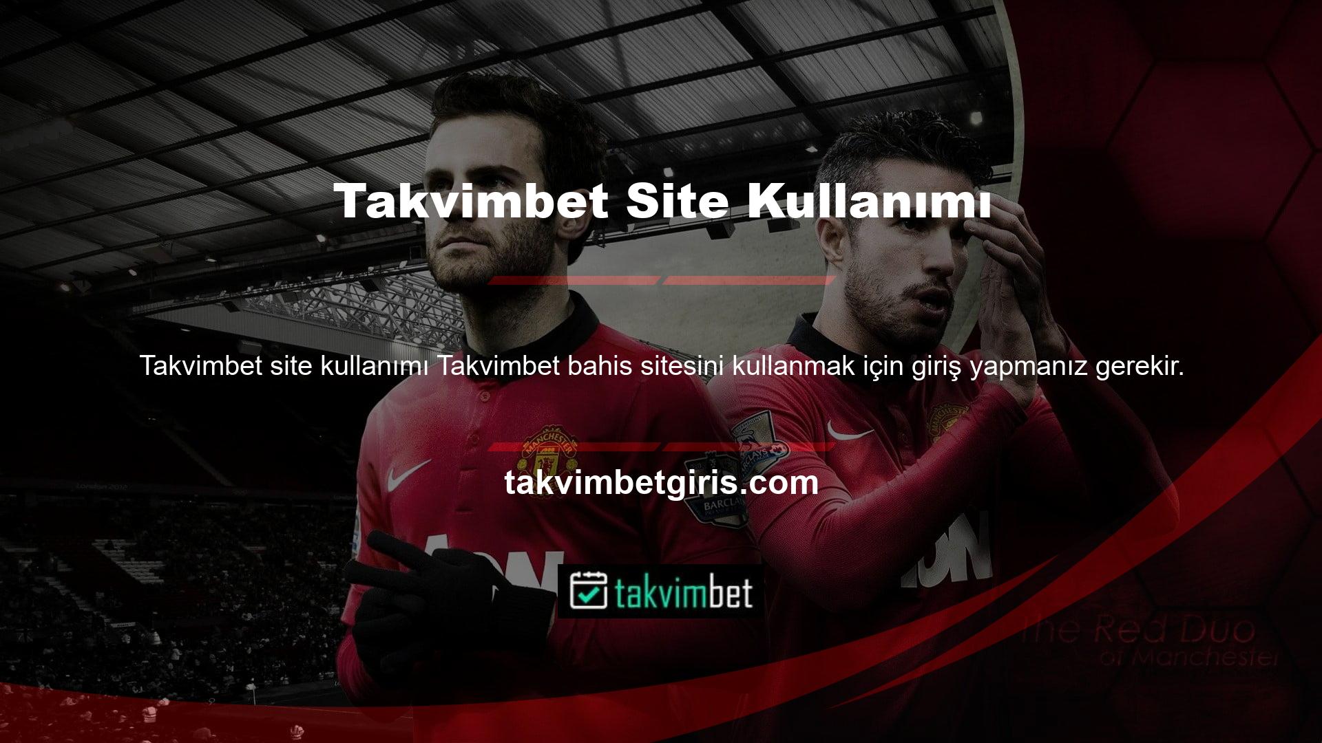 Takvimbet bahis sitesini kullanmak için önce oturum açmanız gerekir